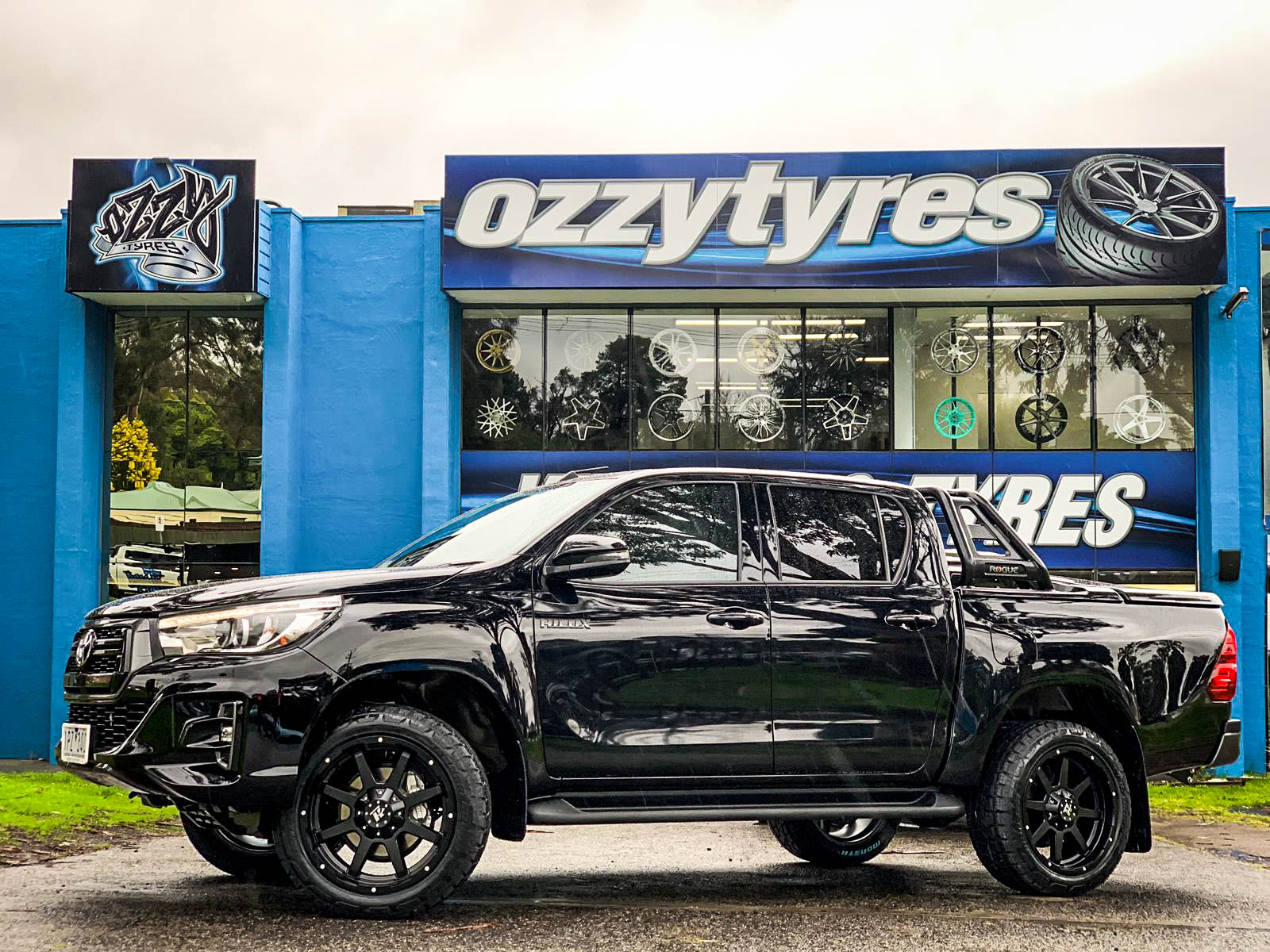 Toyota Hilux On Hussla Stealth Matte Black Of Hussla Wheels Off