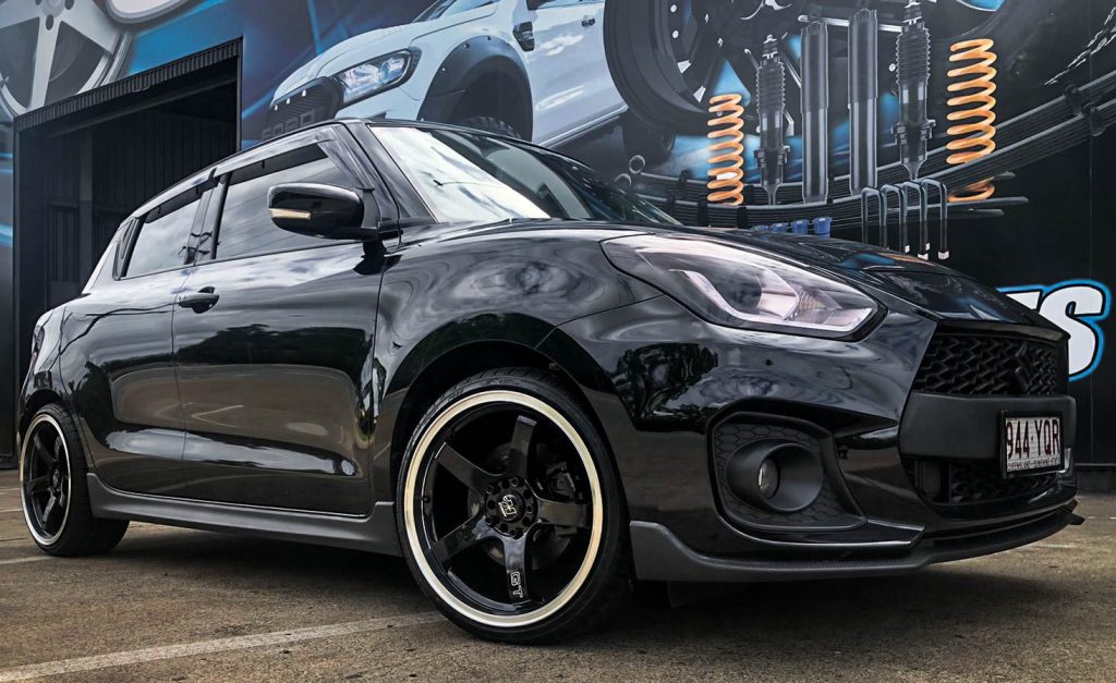 Suzuki swift on hussla GT gloss black chrome lip 2 of 4 – Hussla Wheels ...