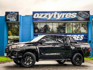 toyota hilux on hussla stealth matte black 2 of 4